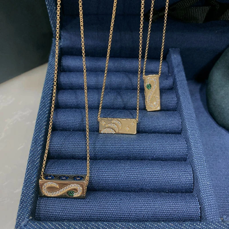 

S925 Sterling Silver Necklace Adjustable Exquisite Totem Personality Luxury Brand Zircon Monaco Jewelry Lady Party Gift