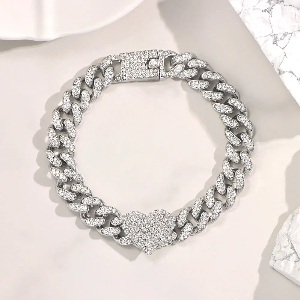 Анклет с кристаллами в форме сердца для женщин и мужчин ювелирные украшения ног