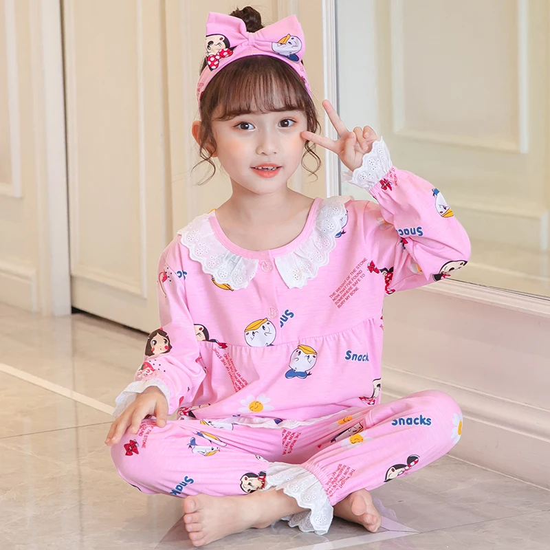 Детские пижамы Детская одежда для сна с рисунком кролика Одежда маленьких