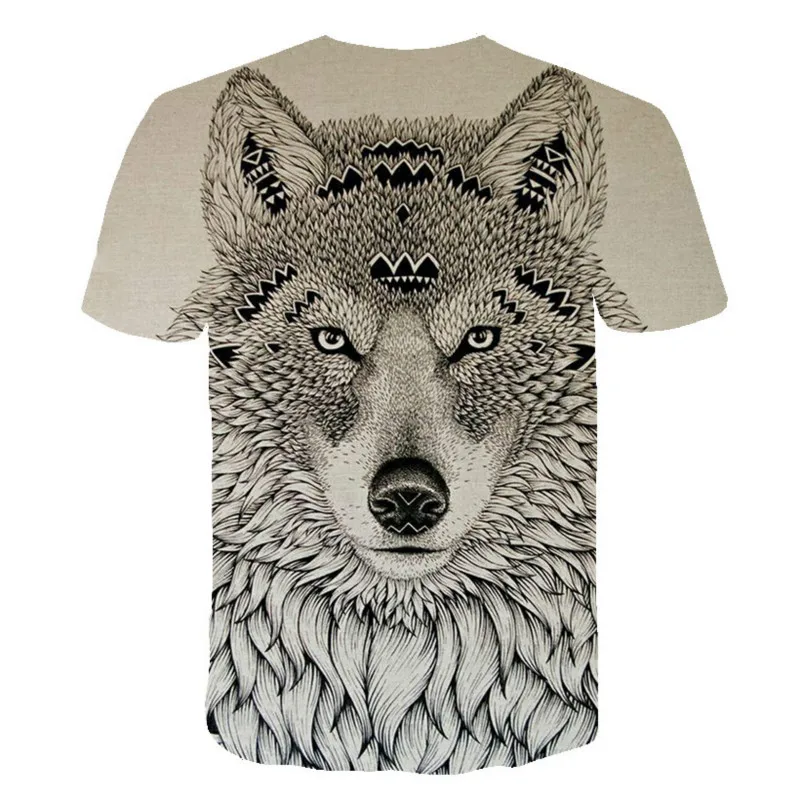 

Summer 2020 Latest Animal Wolf T Shirt Men 3D Print Cute Funny T-shirt Fashion O-neck Casual Short Sleeve harajuku Anime t-shirt