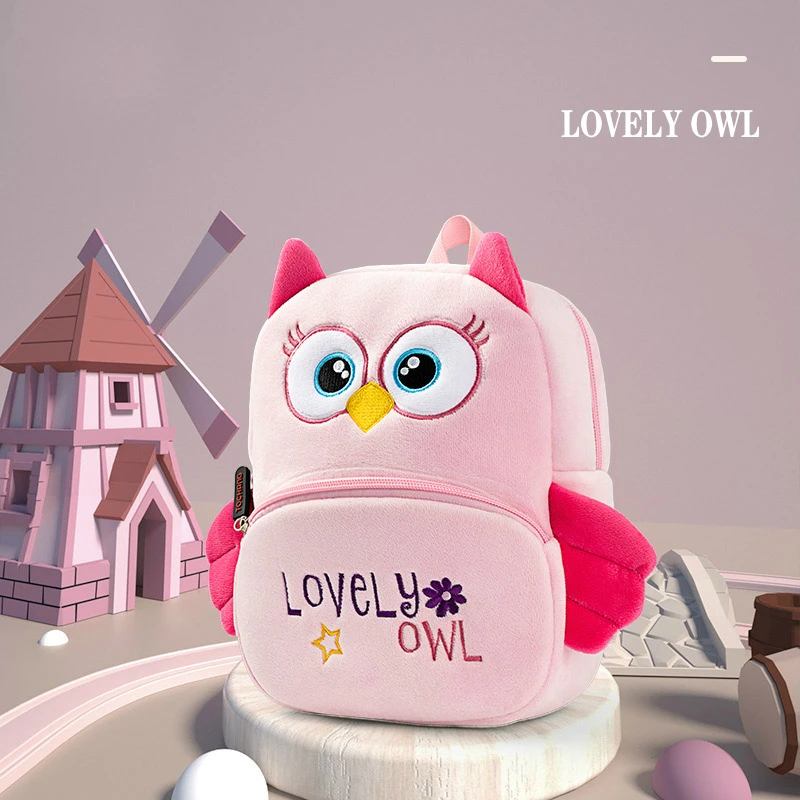 

New Kindergarten Soft Plush Schoolbag Cute Animal Boys Girls Toddler Children Baby Lovely Backpack Kid Cartoon Mini Bag