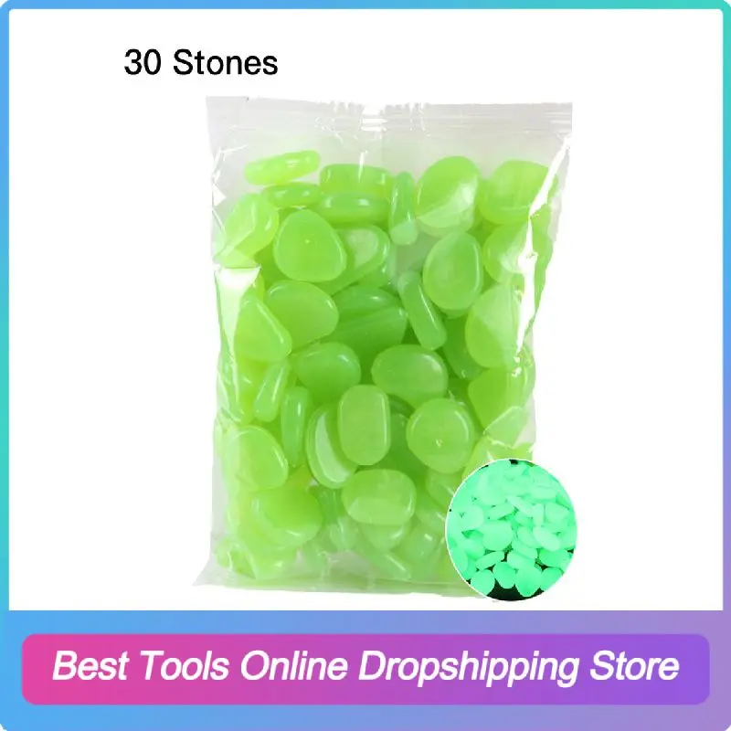 30 шт. светится в темноте садовые камни светящиеся для дорожек садовая дорожка