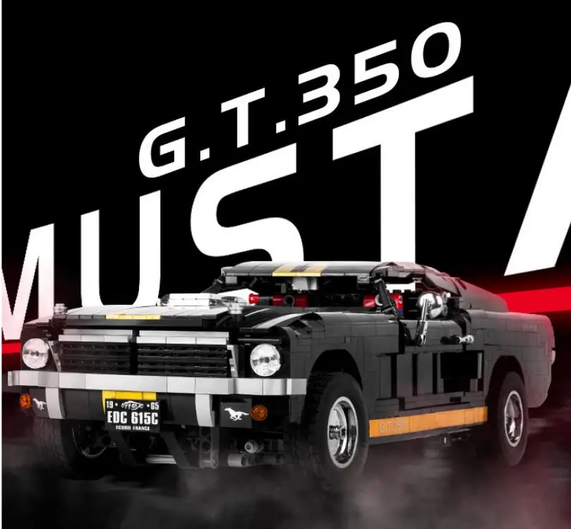 Новые идеи серия автомобилей 1965 Mustang GT 350-H модель конструктора набор классических