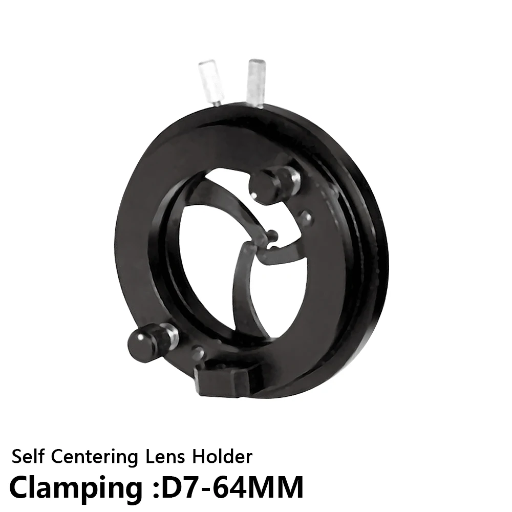 

Double Axis Self centering lens holder Clamping D7-64mm Adjustable size Physical optics experiment Optically adjustable frame