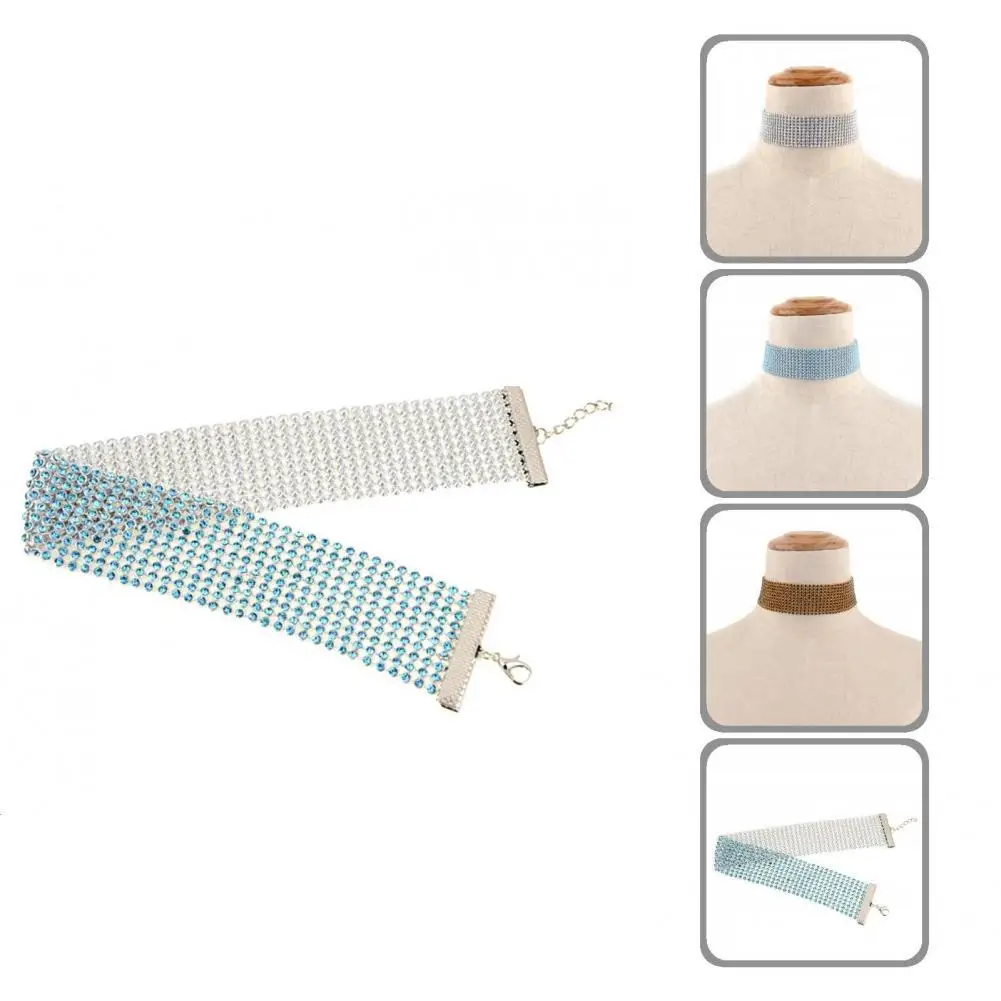 

Choker Collar Extension Chain Women Short Full Rhinestone Women Choker Necklace Necklace Jewelry Gift
