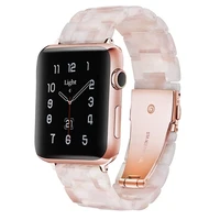 strap for apple watch 6 band se 44mm 40mm resin bracelet for applewatch 3 42mm 38mm bands iwatch 5 4 watchbands women men