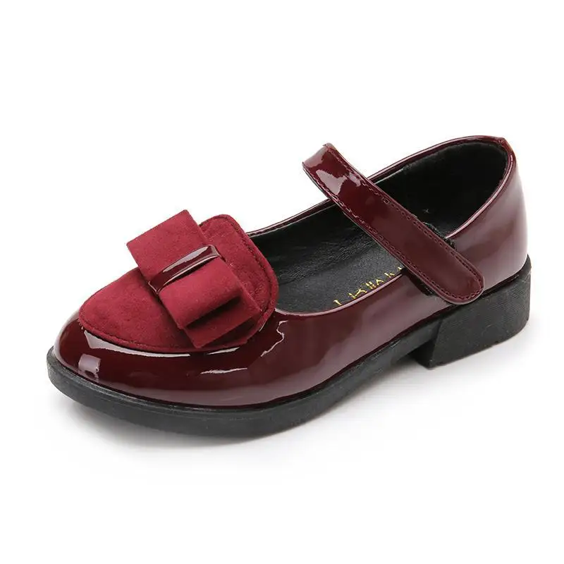 

Кожаная обувь для девочек, детские свадебные туфли, школьная обувь принцессы, Детские Летние черные школьные сандалии с бантом, корейская м...