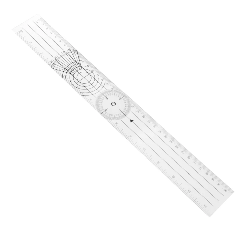 Userful Multi-Ruler 360 Degree Goniometer Angle Spinal Ruler CM/INCH X4YD |