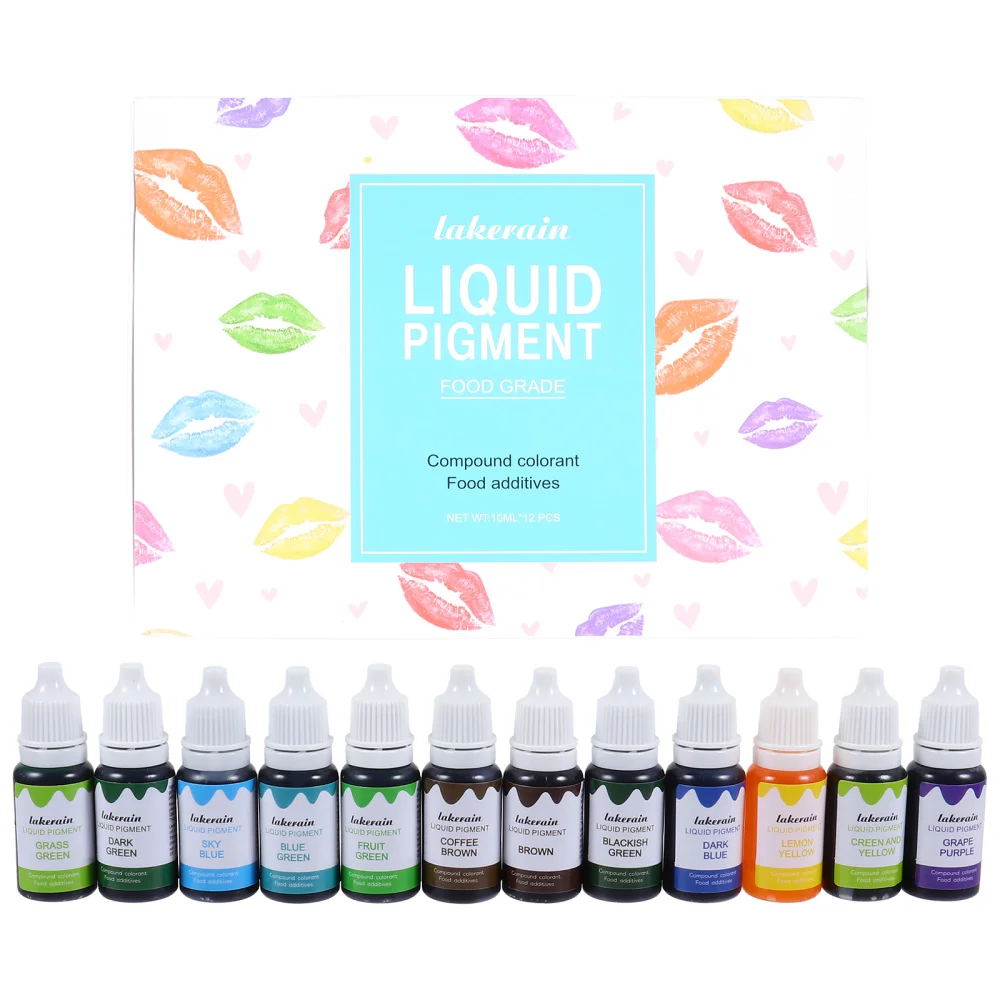 

12pcs Lip Gloss Liquid Color Pigment Lipstick Colorant Cosmetic Pigment Supplies