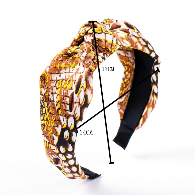 

Vintage Snake Print Hairbands Headband Women Knotted Fabric Bezel Hair Hoop Elastic Headwear For Hair Girls Hair Accessories