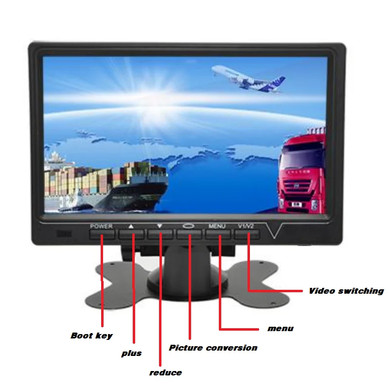 7 &quotips экран 1024*600 AHD автомобильный монитор 2 сплит-экран Мониторинг безопасности