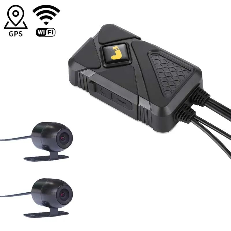 Brandoo мотоциклетная видеорегистратор FHD 1080P двойной WiFi GPS камера без экрана