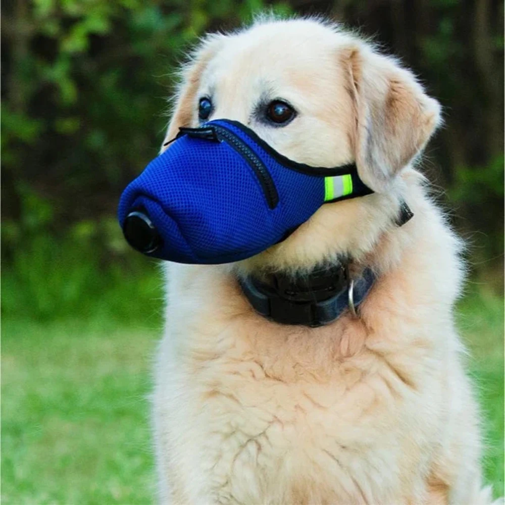 PM2.5 защитная маска для собак Регулируемая дышащая противотуманная дымовая