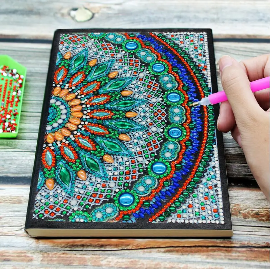 5D DIY Мандала специальная форма алмазная живопись 64 страницы А5 Блокнот Дневник Книга Вышивка крестом ремесло подарок