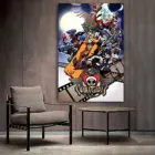 Картина на холсте с изображением шлемов и видеоигр