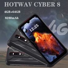 Telefone móvel 4gb 64gb 6.3 8280 áspero smartphone impermeável da câmera 16mp da versão global hotwav cyber 8 5g nfc Polegada mah android 11 (2)