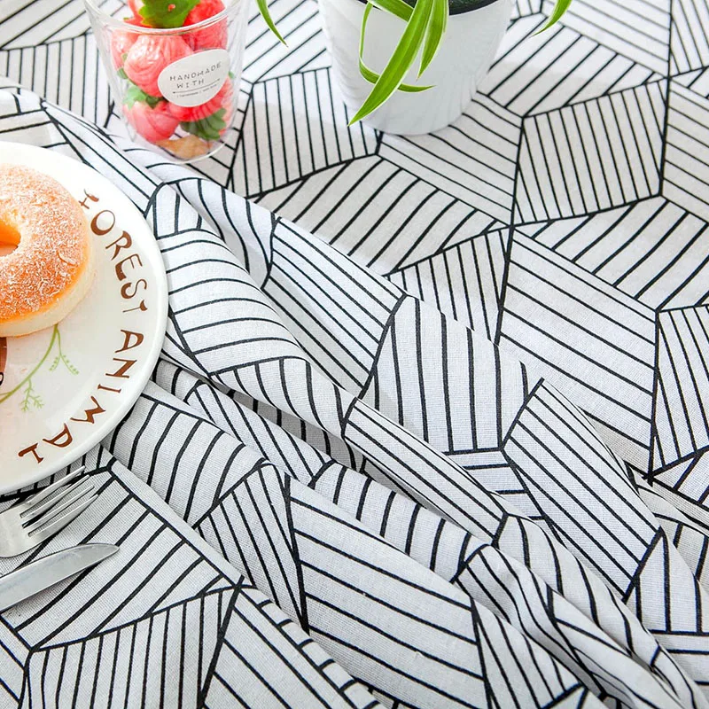 

Irregular Pattern Dining Table Cover Nordic Geometric Tablecloth For Kitchen Hotel Tea Table Cloth 1 Piece Rectangle Desk Cover