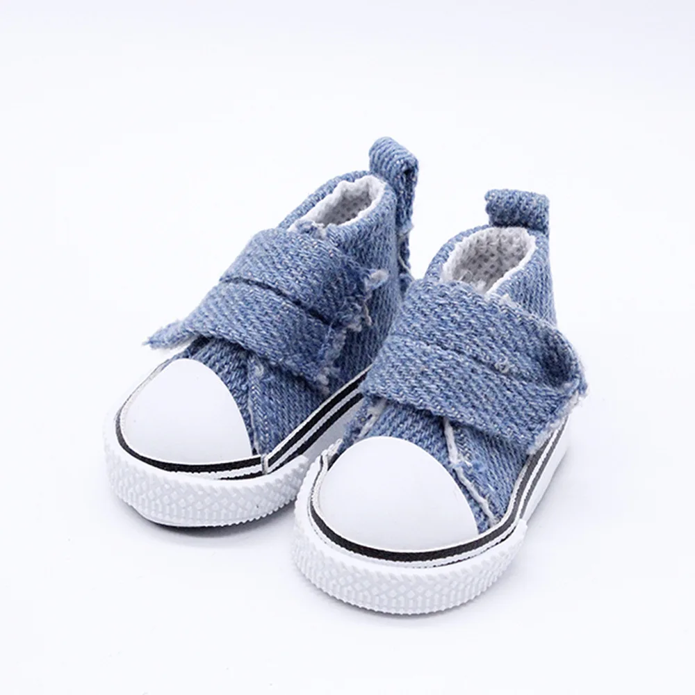 1 пара 5 см кукольные туфли джинсовые кроссовки для кукол модные брезентовые мини