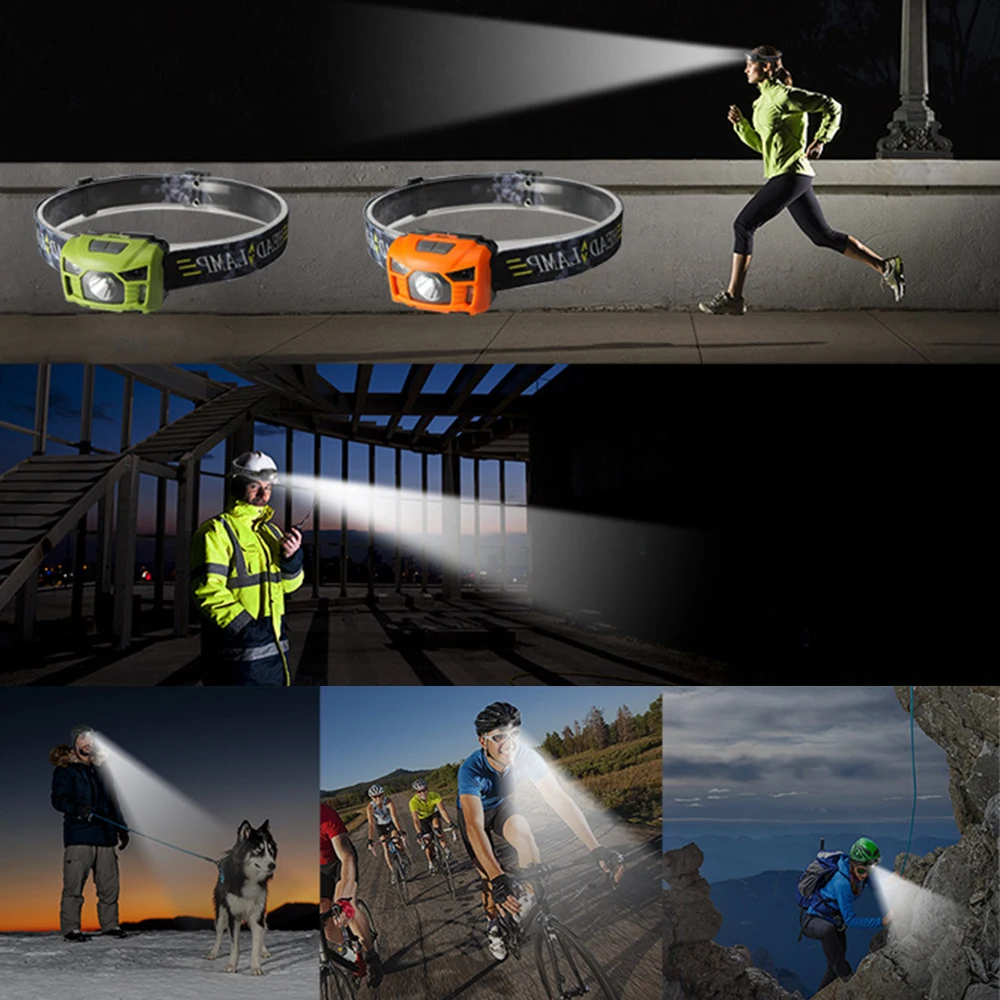 CREE 5 Вт светодиодный датчик движения тела налобный фонарь Мини фара