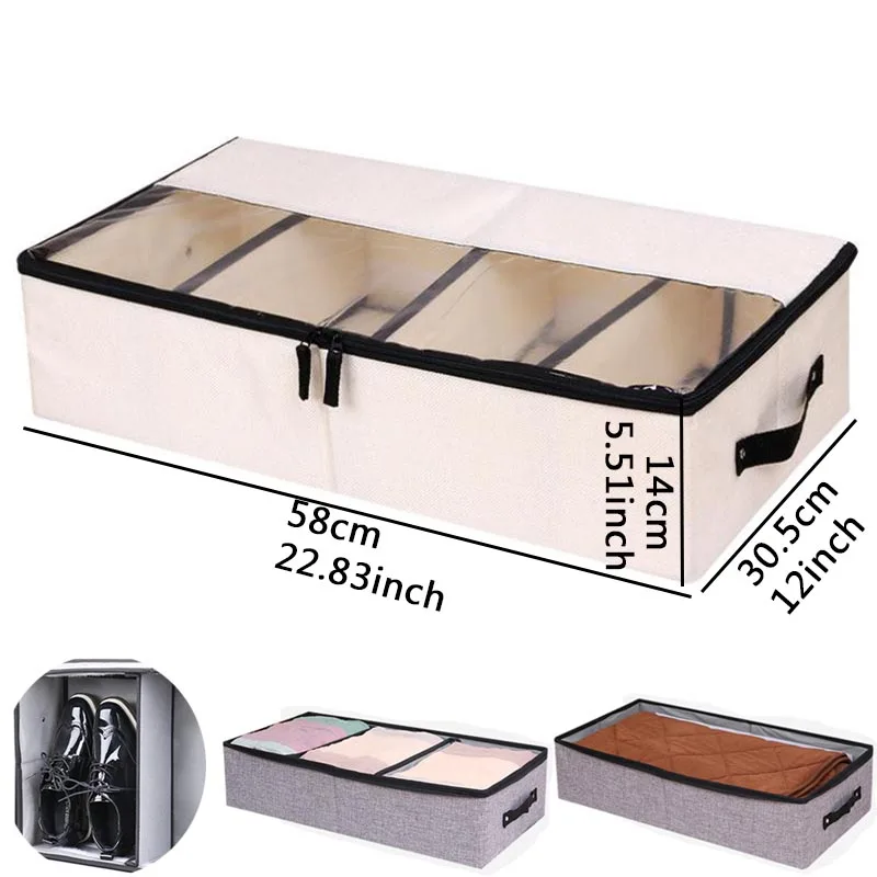 1PC Beige Для Хранения нижнего белья, бюстгальтеров коробка нетканый шкаф с выдвижными ящиками органайзер для контейнер шкатулка шарф носок складной Мульти-Размер - Цвет: 1PC Beige