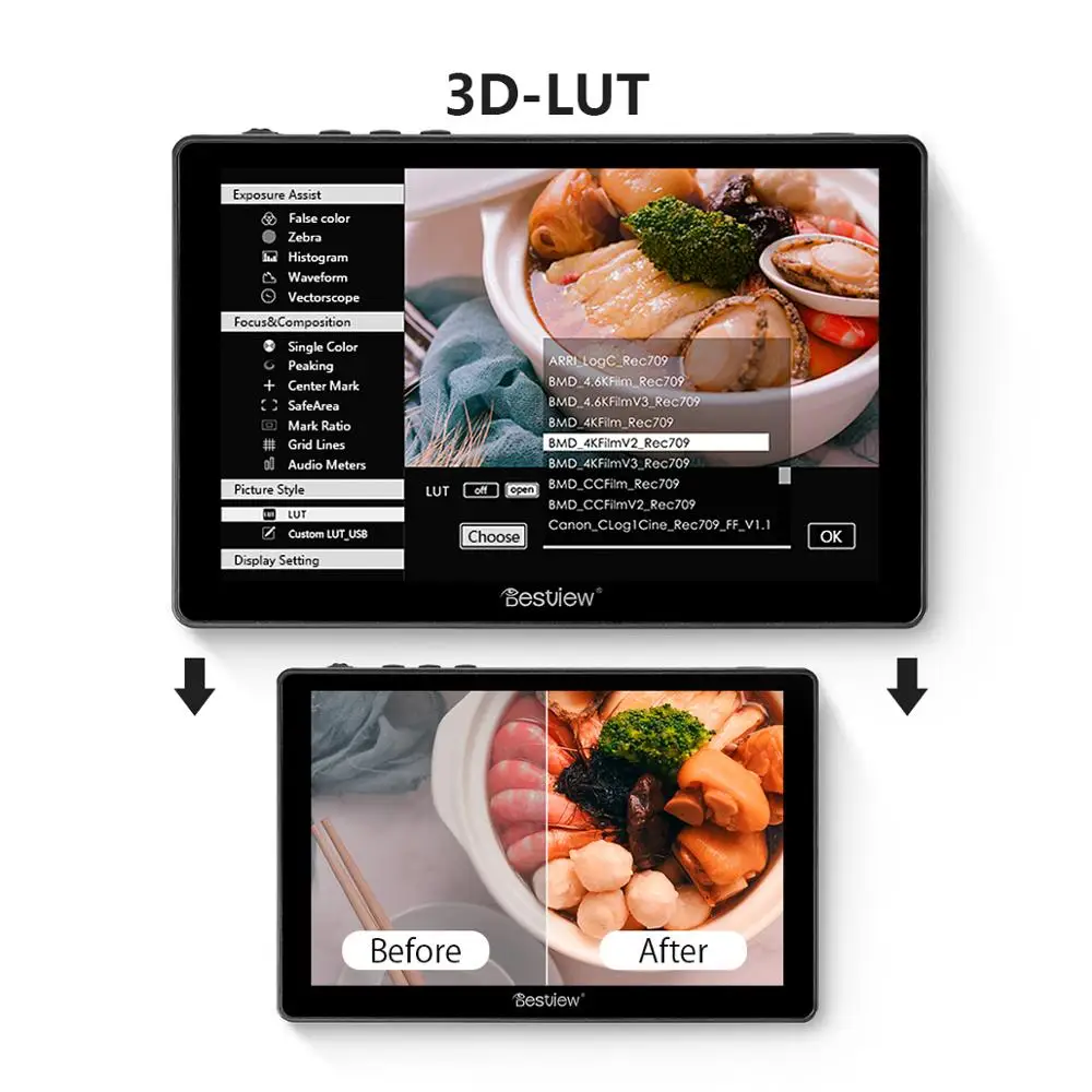 Монитор на камере Desview R7 " ips 1920x1080 4K HDMI сенсорный экран с поддержкой 3D LUT