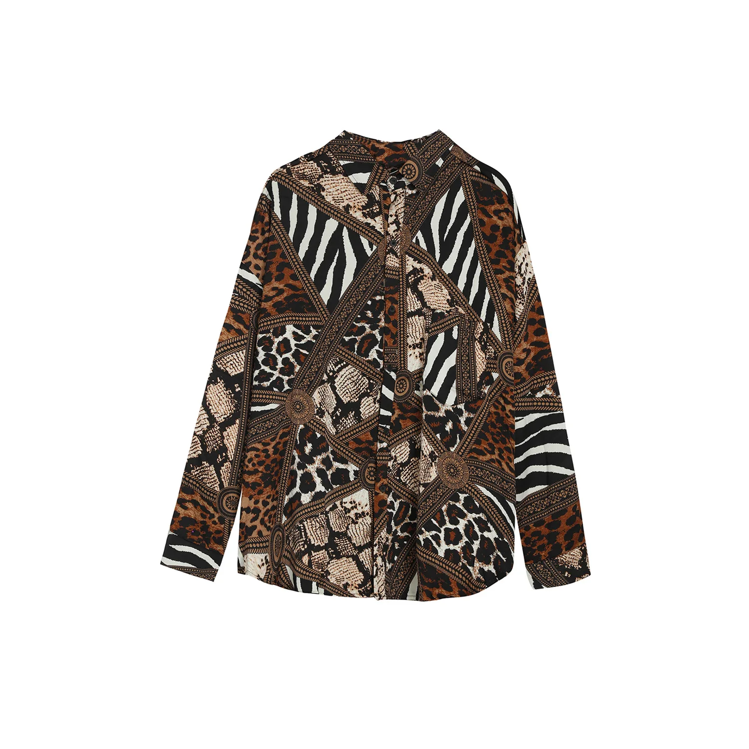 UNCLEDONJM Мужская Повседневная Свободная рубашка с отложным воротником и длинными