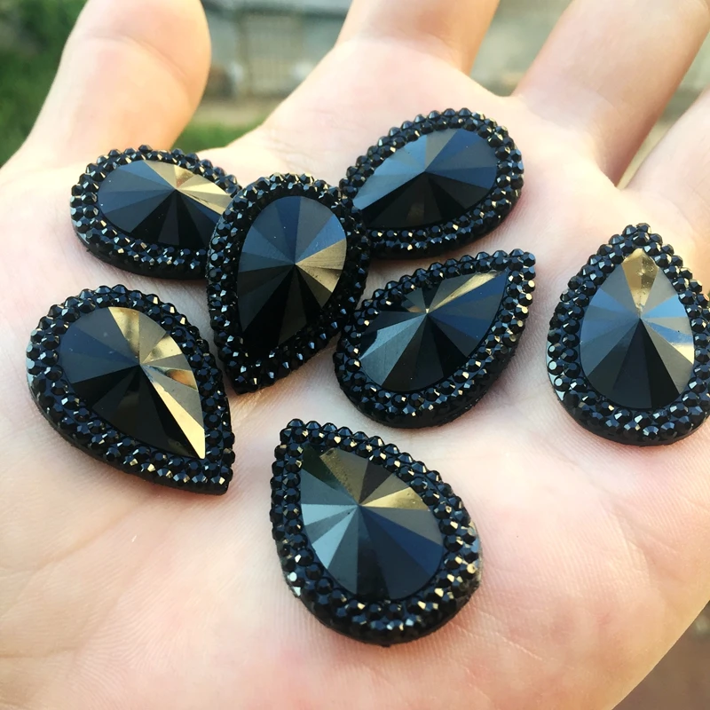 18 шт. блестящие камни с плоским основанием 19 х29 мм|Стразы| |