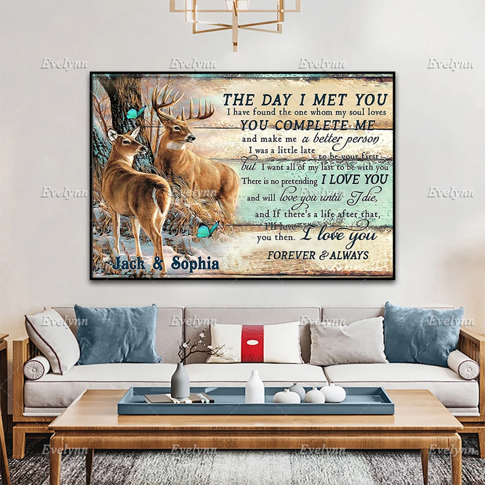 Персонализированный постер для охоты на день когда я встретил Вас принты с