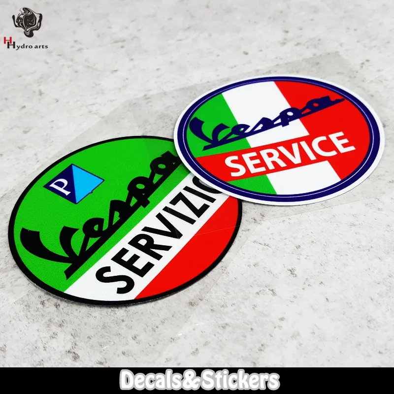 NO.L068 Vespa SERVIZIO Италия 3M светоотражающие наклейки MOTO GP стеклянная наклейка