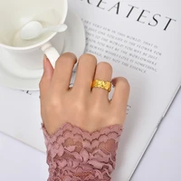 chandler gold plating ring irregularity abstract openning adjustable design women unisex cool party