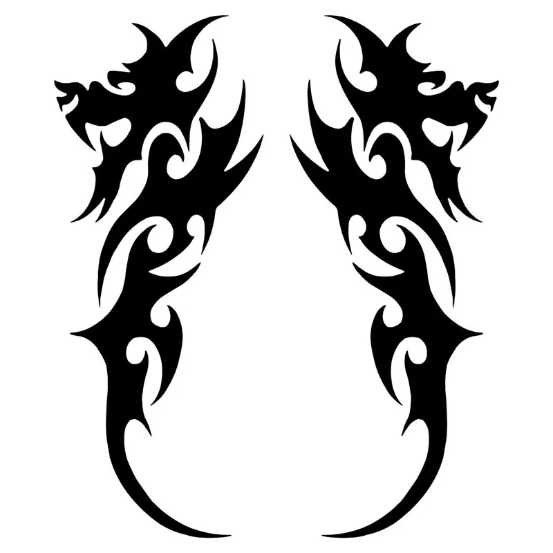 

2 шт., виниловые стикеры в виде дракона, 18,5 см х 7,1 см