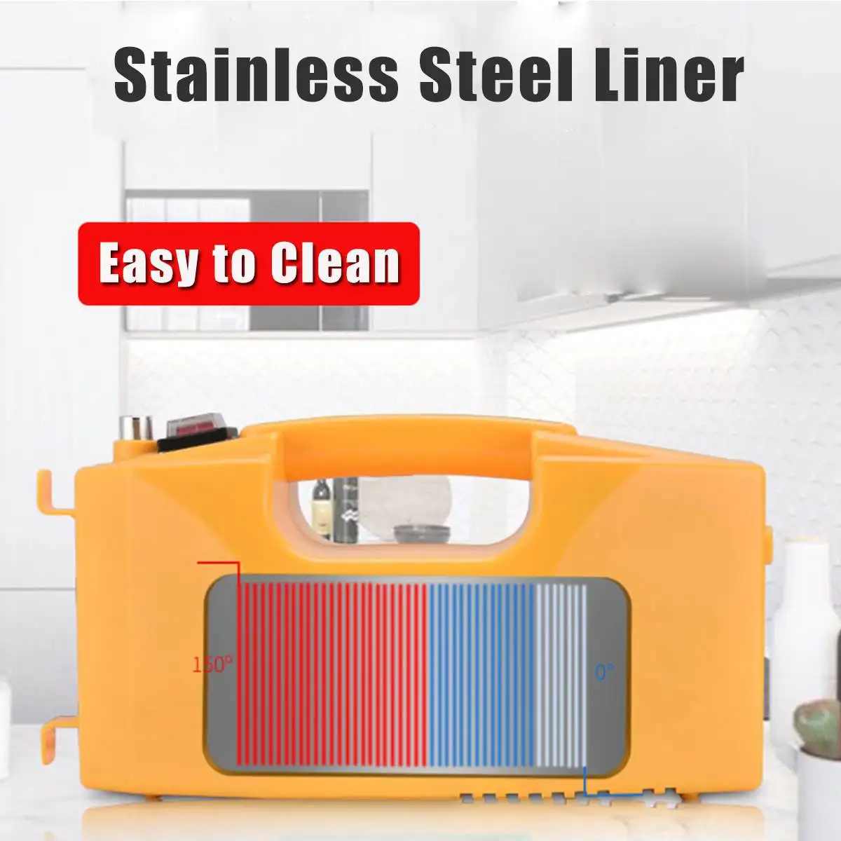 

220V 2600W Handheld Steam Cleaner for Household Kitchen High Pressure Cleaning Machine Steam Generator with Flashlight