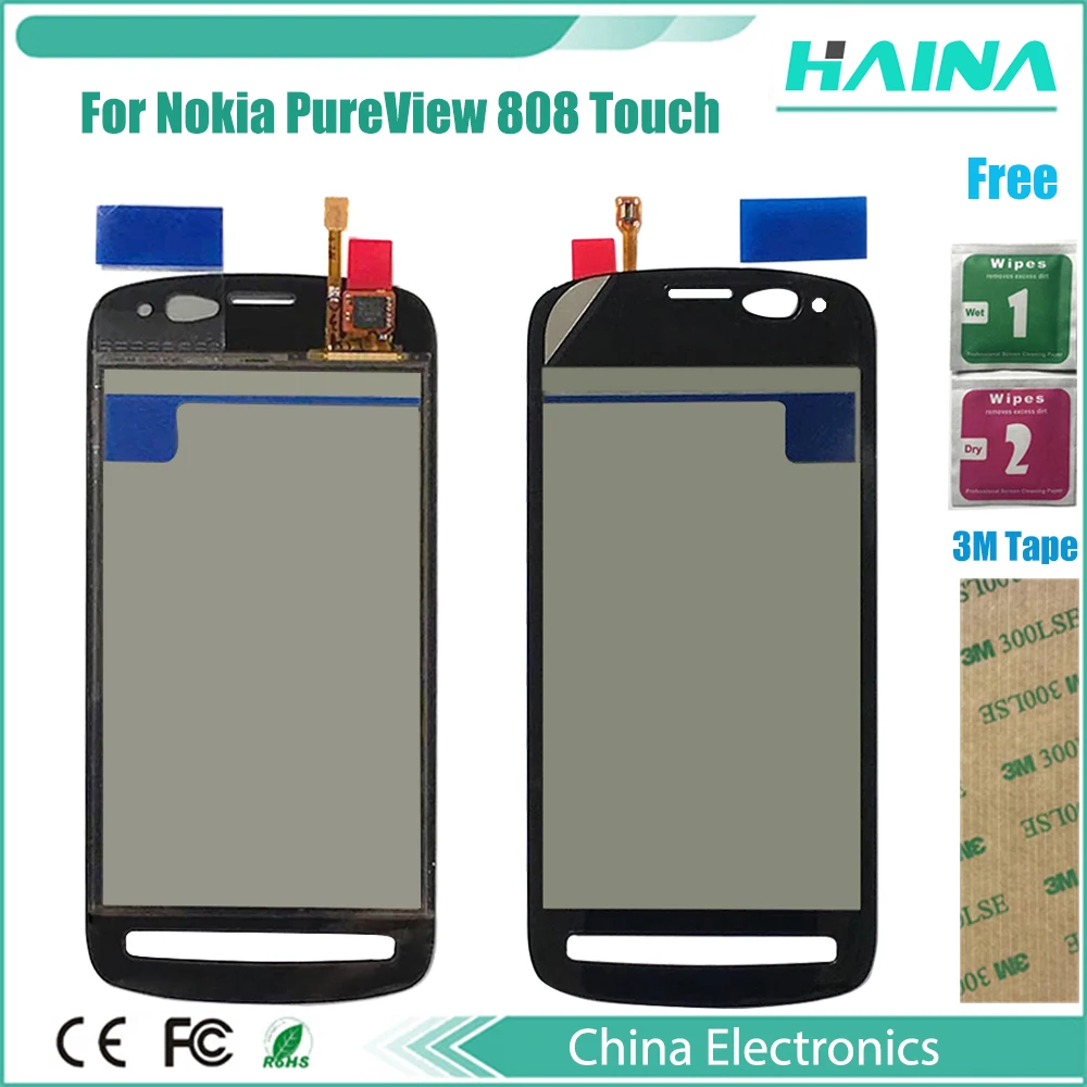 100% Оригинальный сенсорный экран 4 0 дюйма для Nokia PureView 808 дигитайзер сенсорного