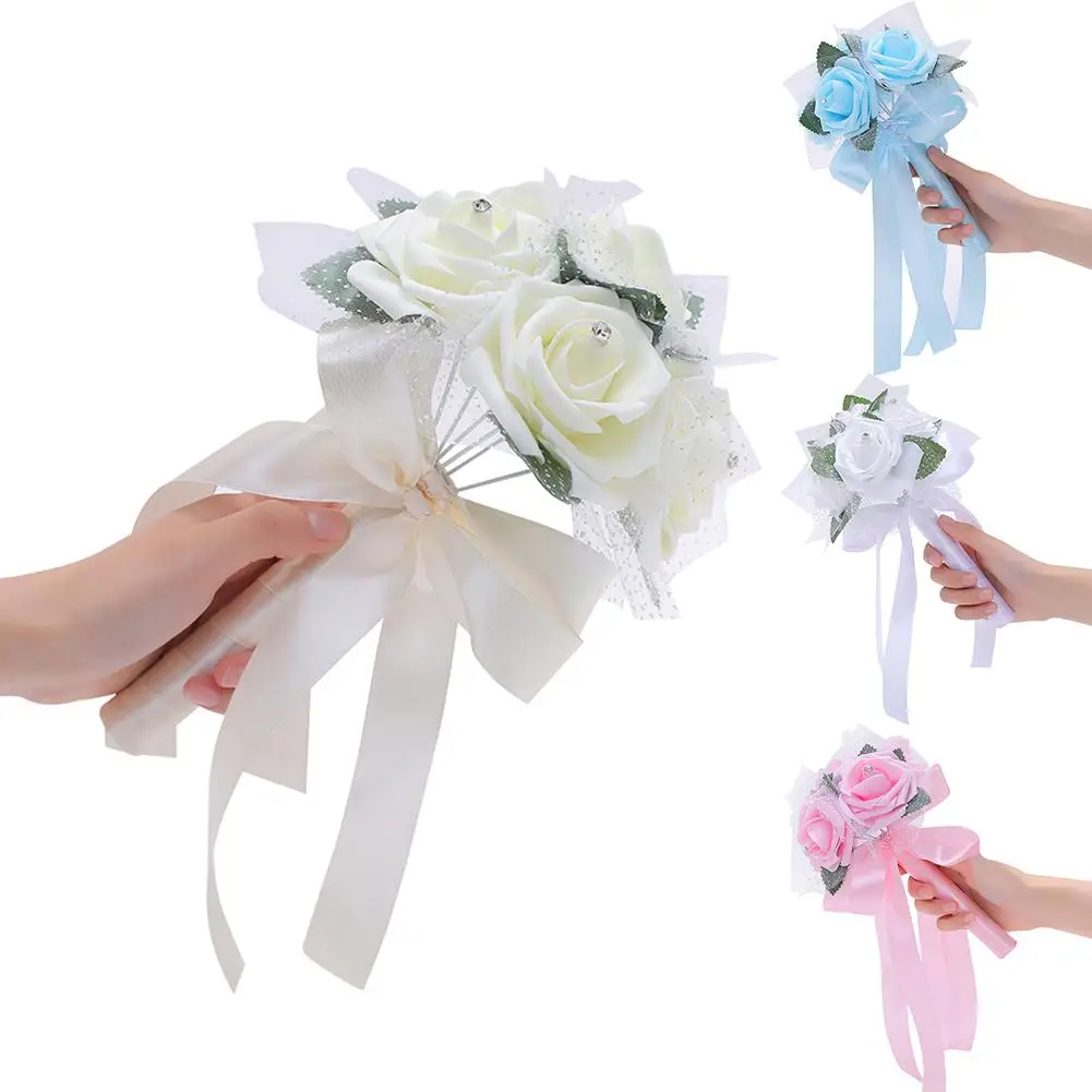 Шелковые розы свадебный букет для подружек невесты свадебные букеты белые