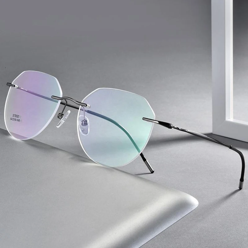 Модные оправы для очков близорукости женщин и мужчин без винтов прозрачные