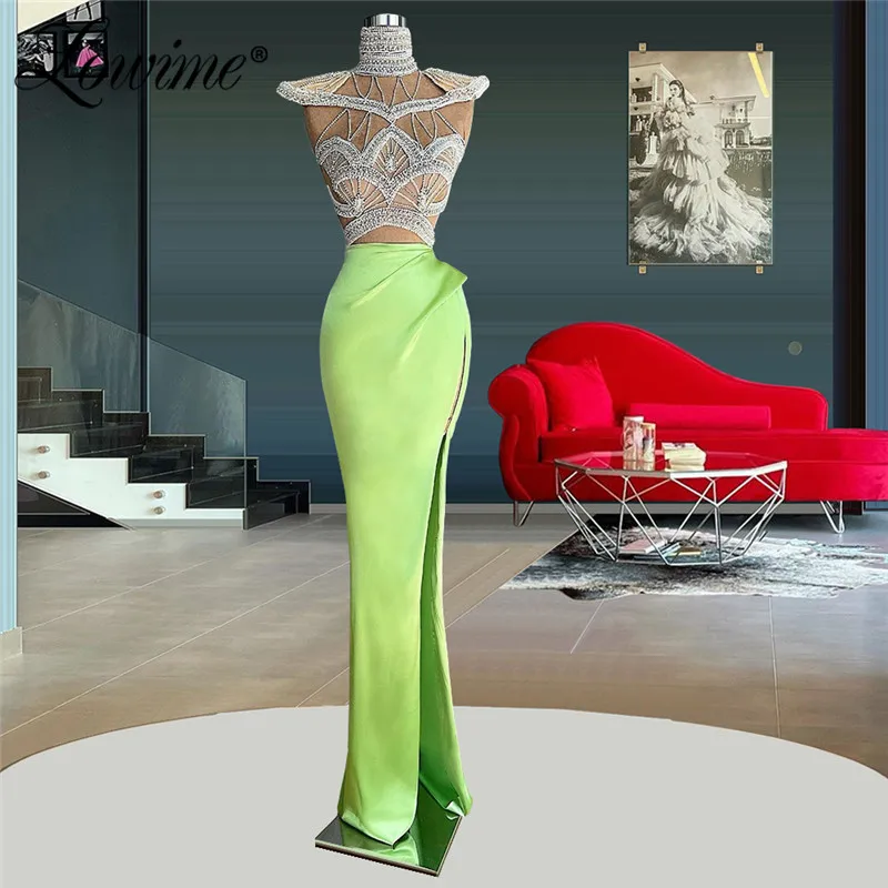 

Женское вечернее платье-русалка, длинное платье ручной работы с жемчужинами и бусинами, красное платье для выпускного вечера, 2021