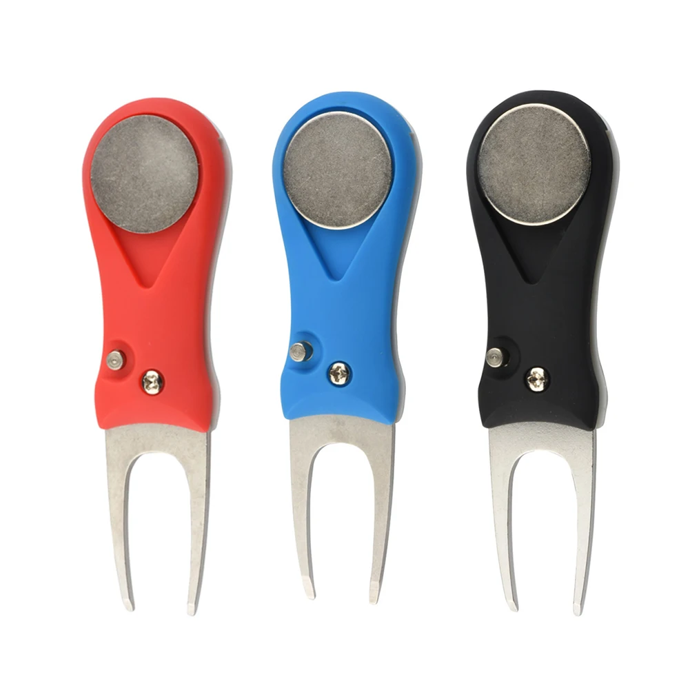

Foldable Golf Divot Tool Golf Pitchfork Putting Green Fork Pitch Groove Cleaner for Outdoor Exercise Sport Ornaments