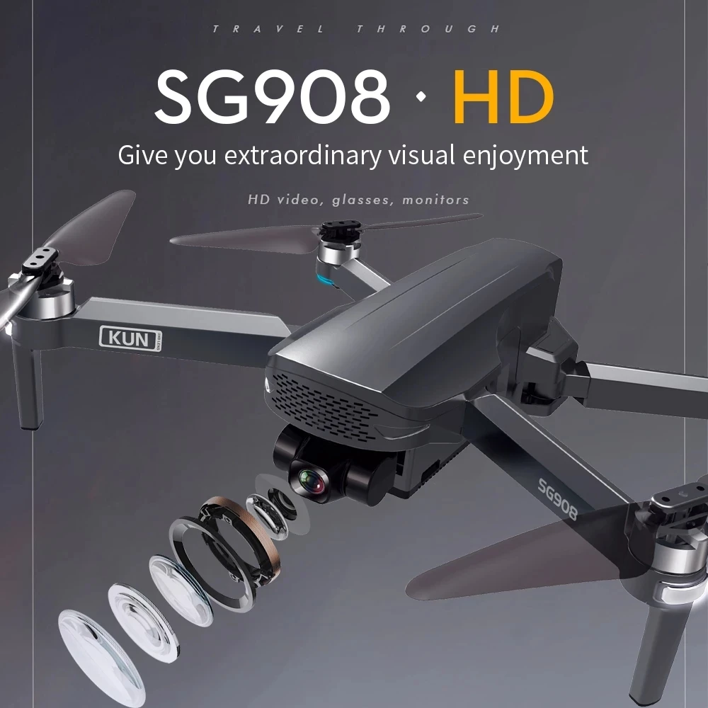 лучший sg908 gps дрон 3 осевому гидро