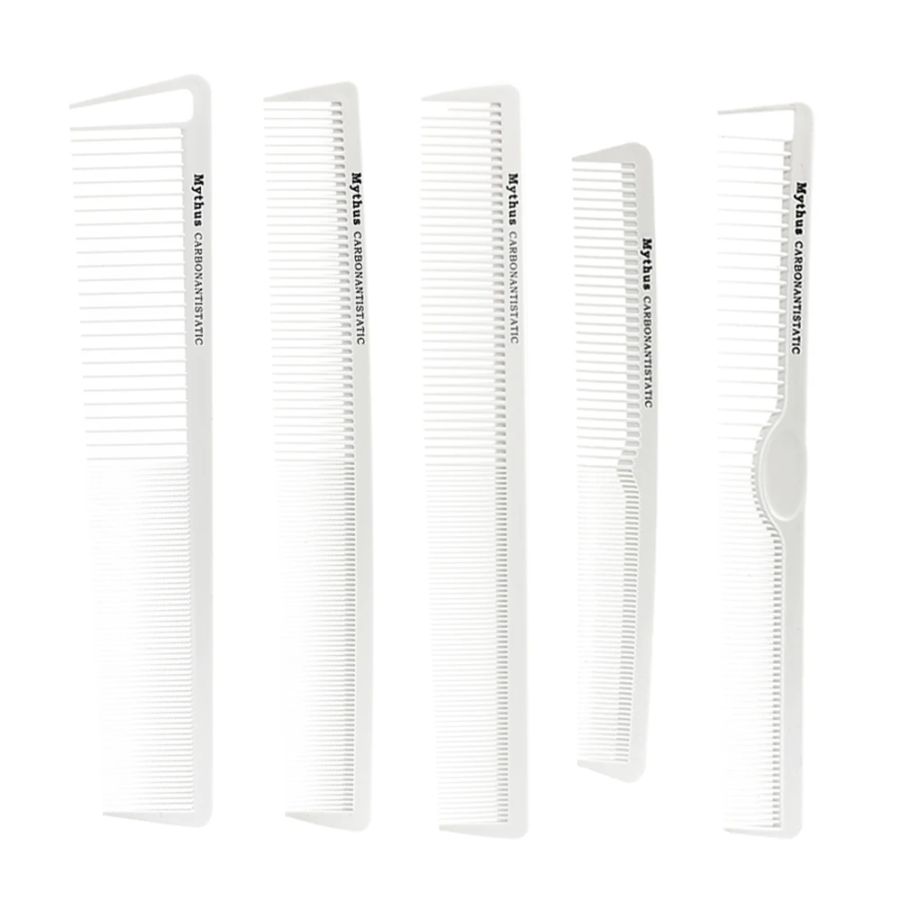 10 шт. белый Цвет углерода Расческа для парикмахерского салона Антистатическая