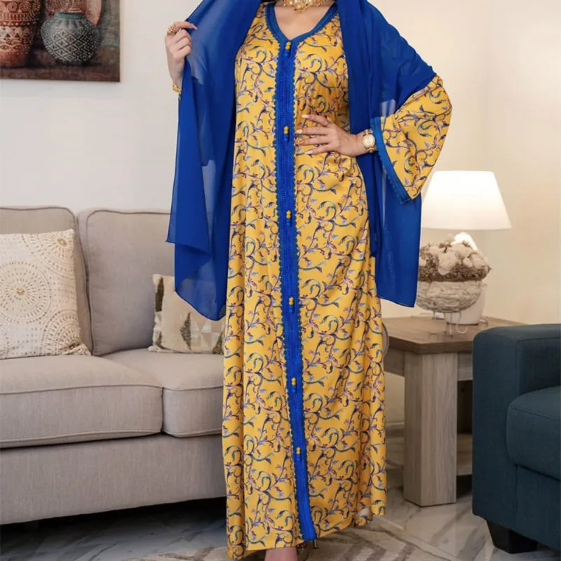 Элегантное Длинное платье для женщин марокканский кафтан женское мусульманское
