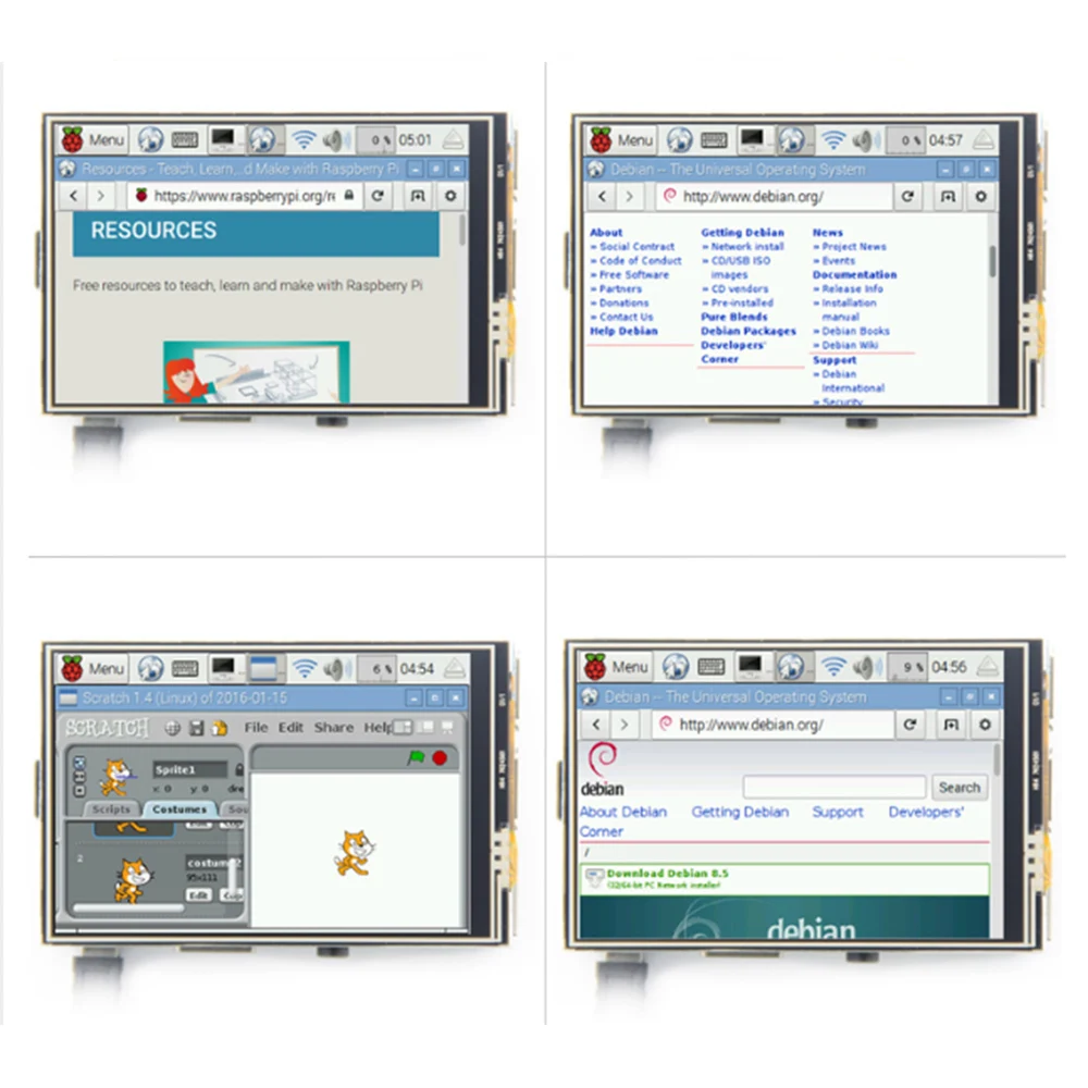 3,5 дюймовый TFT ЖК-экран с сенсорной панелью 320*480 для Raspberry pi 3B/3B+/4B