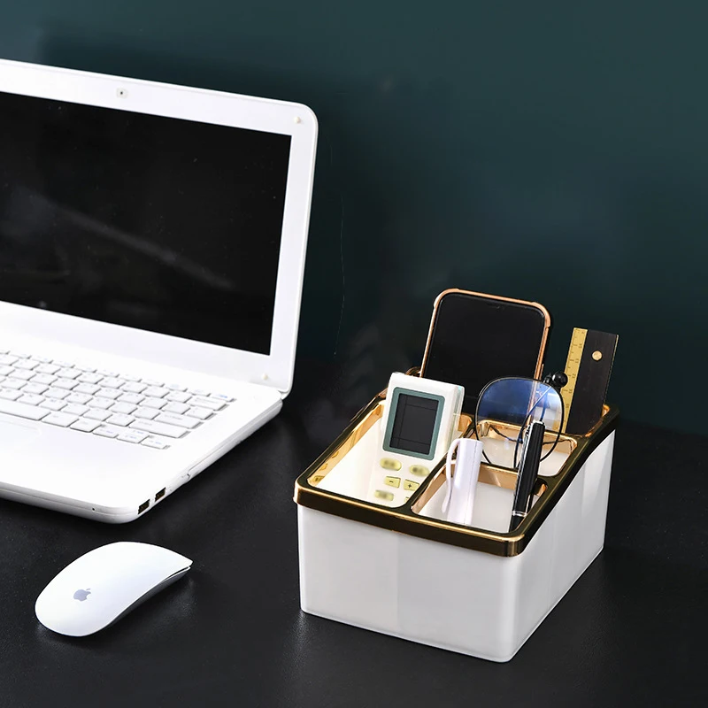 remote control holder desktop storage storage box table organizer for controller media calculator mobile phone and pen free global shipping