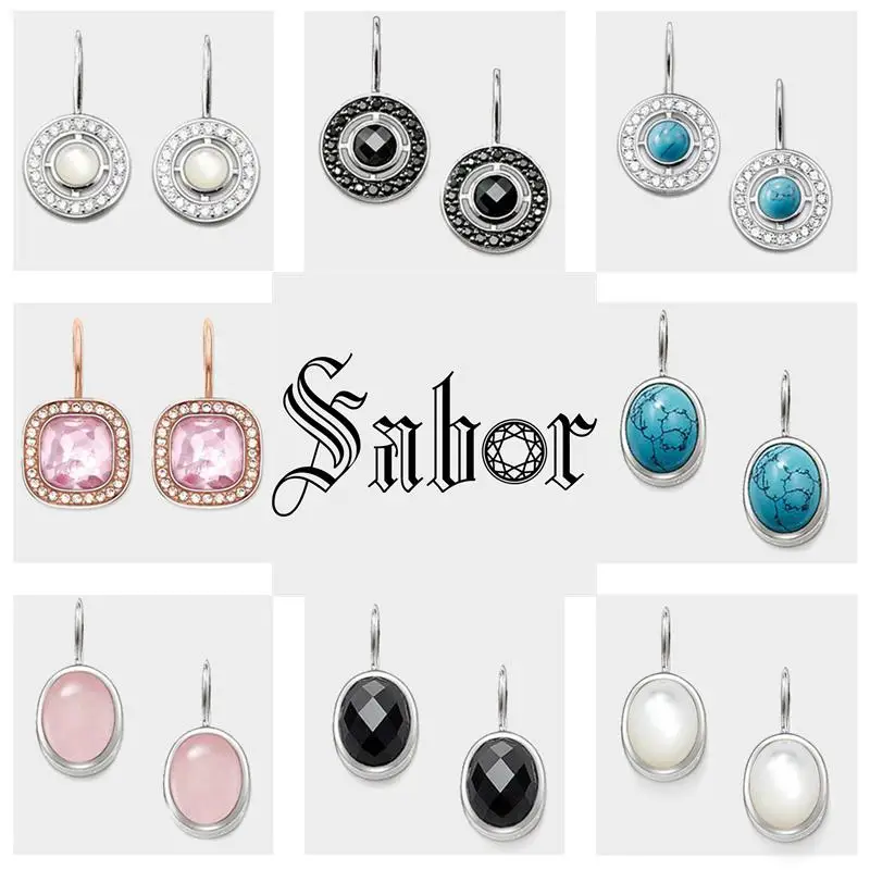 Серьги подвески в виде лебедя и шеи с овальным квадратным орнаментом модные