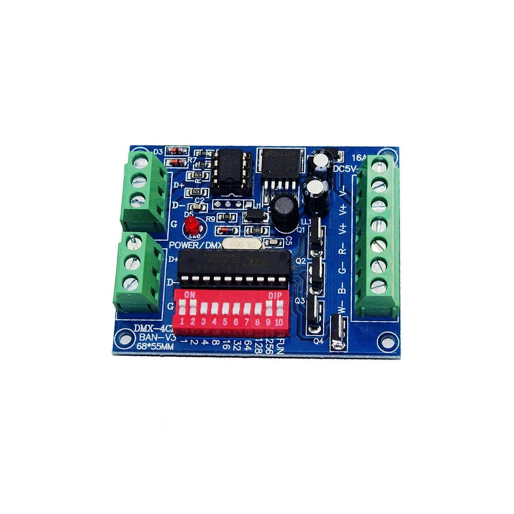 DMX 512 LED Decoder Controller 4CH Channel RGBW Easy dmx DC5V -24V led Dimmer for strip light lamp | Лампы и освещение