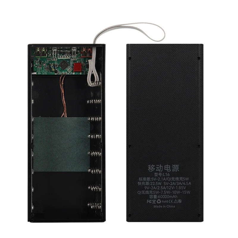 18650 Batteries Standard Container Detachable Power Bank Holder Case 16 Slot DIY Tools |
