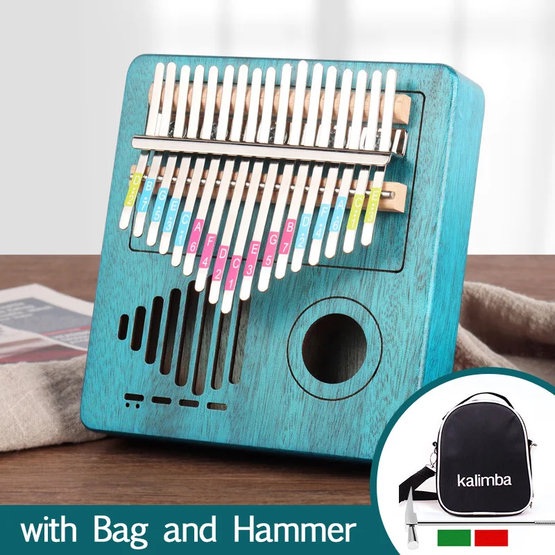 Kalimba 17 клавишный большой палец фортепиано из цельного дерева с одной доской