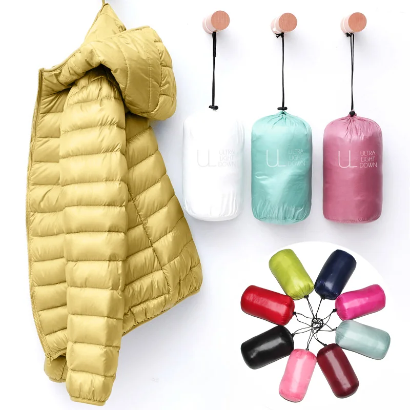 

Down Jacket Women Coat Autumn Winter 2020 Spring Jackets for Warm Quilted Parka Ladies and Light 2021 Female Ultralight Hooded