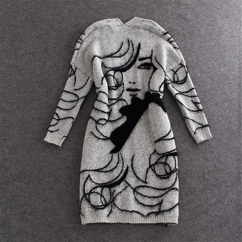 Женский длинный кардиган свитер пальто Осень-зима 2019 модный новый в британском