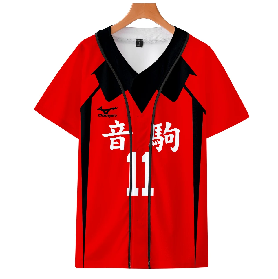Футболка с объемным рисунком Аниме Haikyuu футболка для бейсбола Мужская/женская