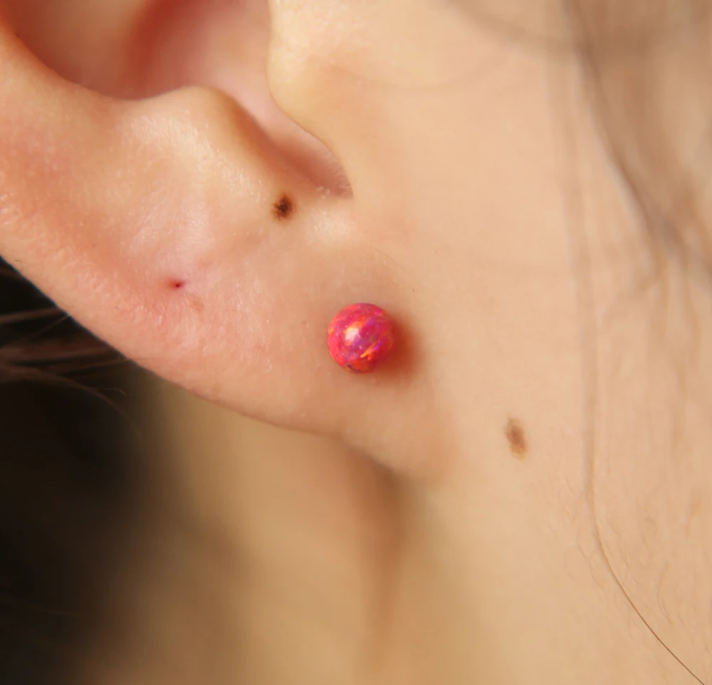 2017 брендовые Серьги с огненным опалом 4 мм серьги гвоздики натуральным